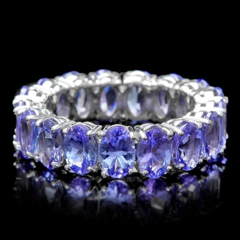 14k White Gold 7.70ct Tanzanite Ring