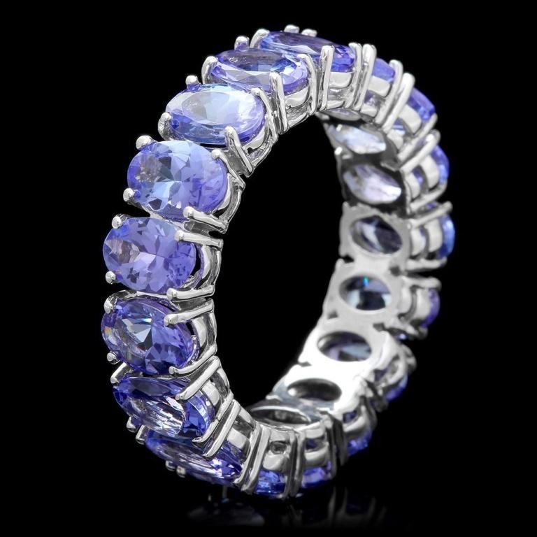 14k White Gold 7.70ct Tanzanite Ring