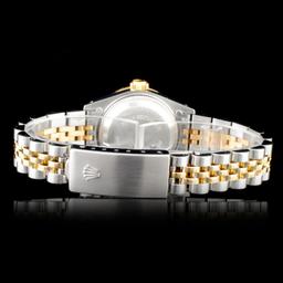 Rolex YG/SS DateJust Ladies Diamond Watch