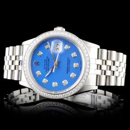 Rolex SS DateJust Diamond 36MM Wristwatch