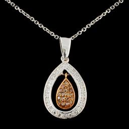 14K Gold 0.35ctw Fancy Diamond Pendant