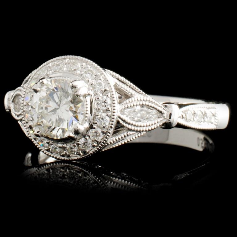 18K Gold 0.82ctw Diamond Ring