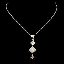 14K Gold 0.64ctw Diamond Pendant