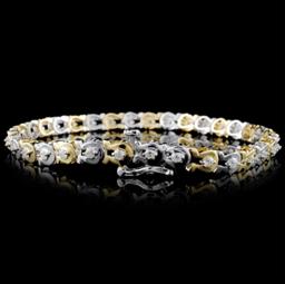 14K Two-Tone 1.00ctw Diamond Bracelet