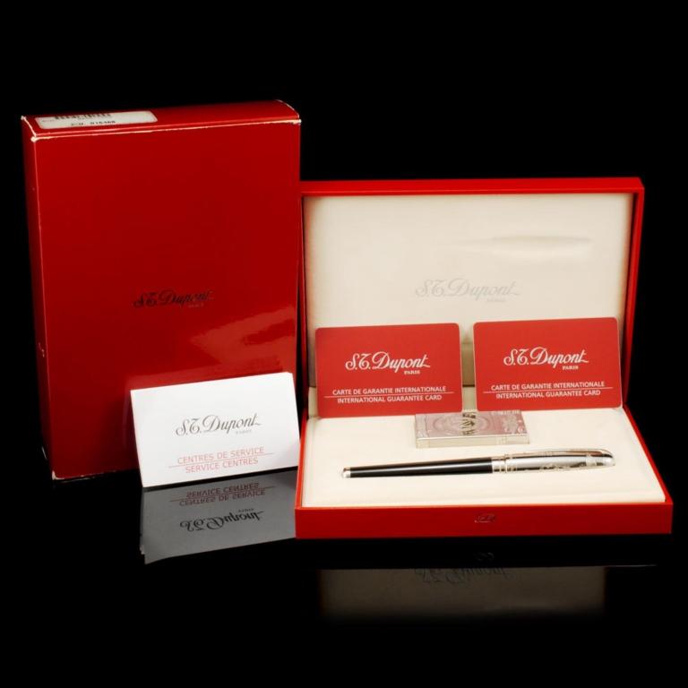 St Dupont Napoleon Platinum Lighter & Pen Set