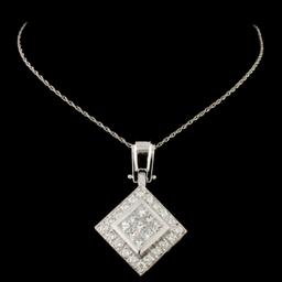 Platinum 2.61ctw Diamond Pendant