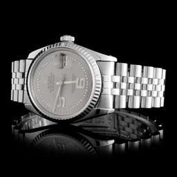 Rolex SS DateJust Diamond 36MM Watch