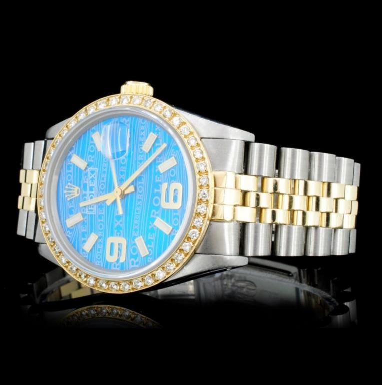 Rolex YG/SS DateJust Diamond 36MM Watch