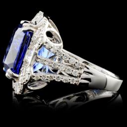 18K White Gold 10.25ct Tanzanite & 1.23ctw Diamond