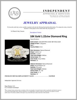 18K Gold 1.22ctw Diamond Ring