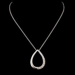 14K Gold 0.38ctw Diamond Pendant