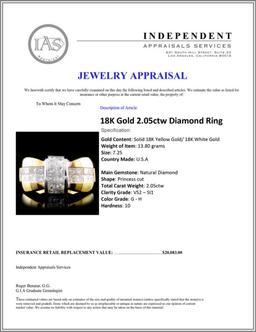 18K Gold 2.05ctw Diamond Ring