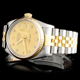 Rolex Two Tone DateJust Diamond Watch