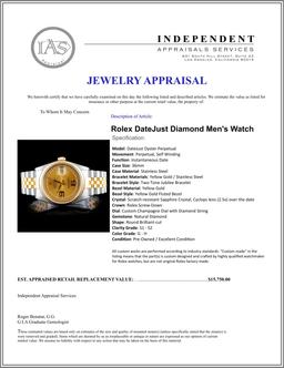 Rolex DateJust Diamond 36mm Watch