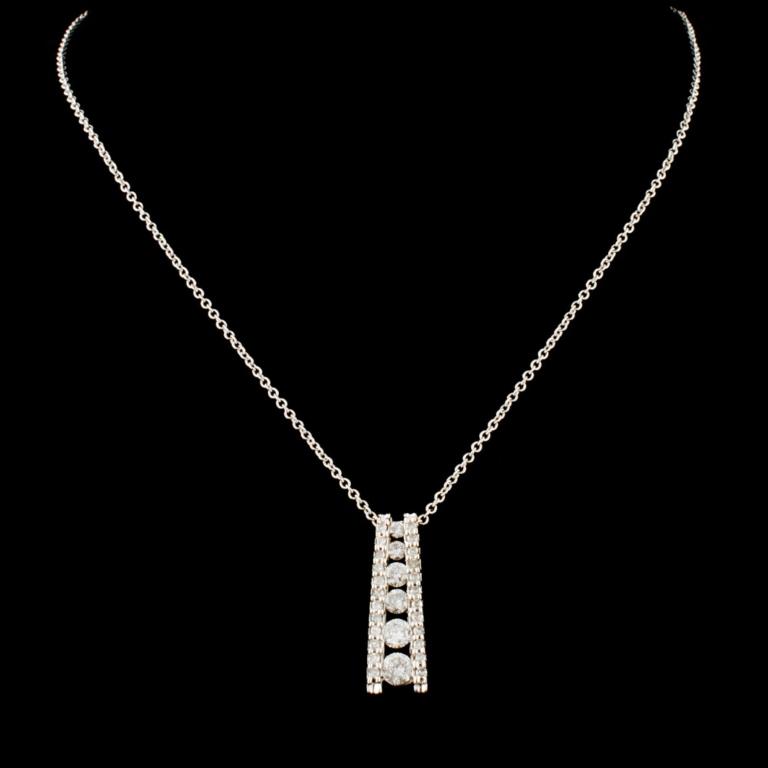 14K Gold 0.44ctw Diamond Pendant