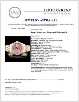Rolex DateJust Diamond 36mm Wristwatch