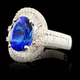 18K Gold 3.55ct Tanzanite & 1.18ctw Diamond Ring