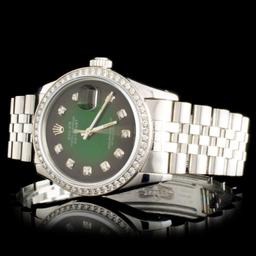 Rolex SS DateJust Diamond 36mm Wristwatch