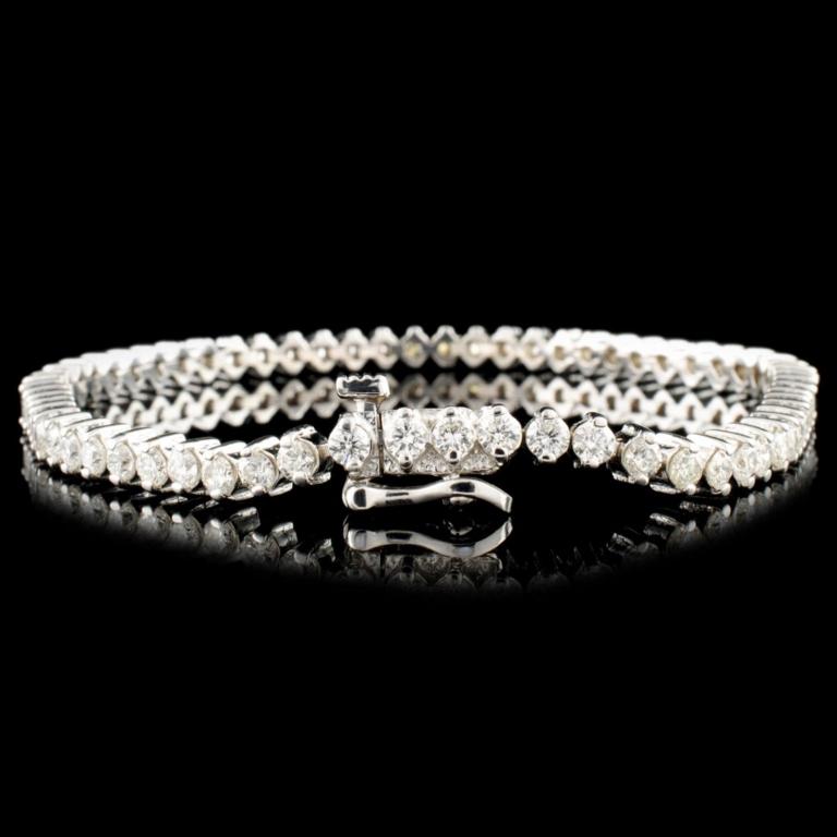 14K Gold 3.78ctw Diamond Bracelet