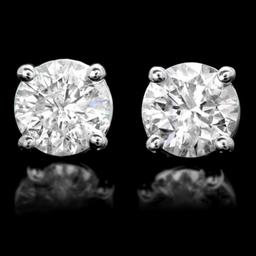 14k White Gold 1.50ct Diamond Earrings