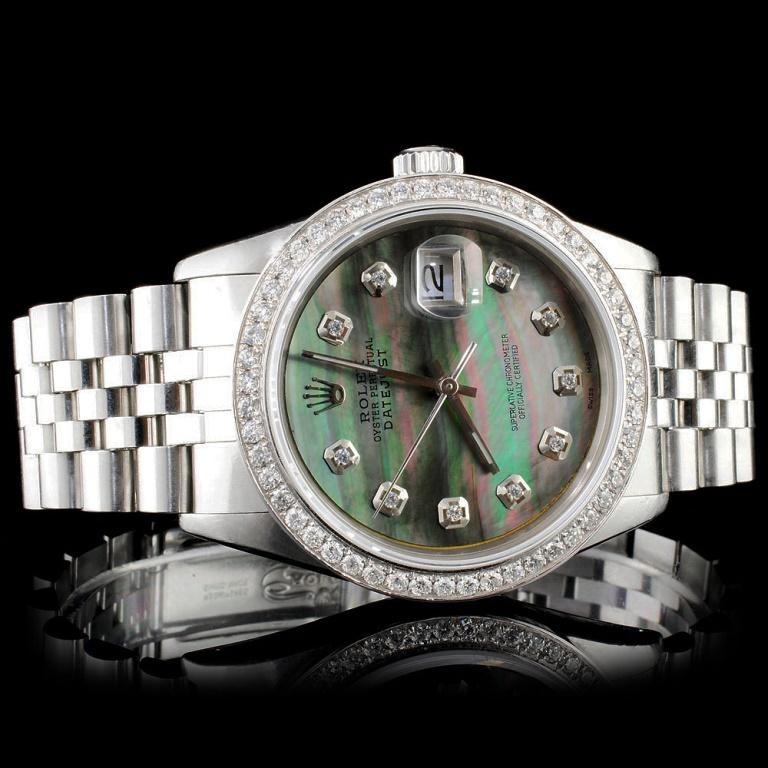 Rolex SS DateJust Diamond 36MM Wristwatch