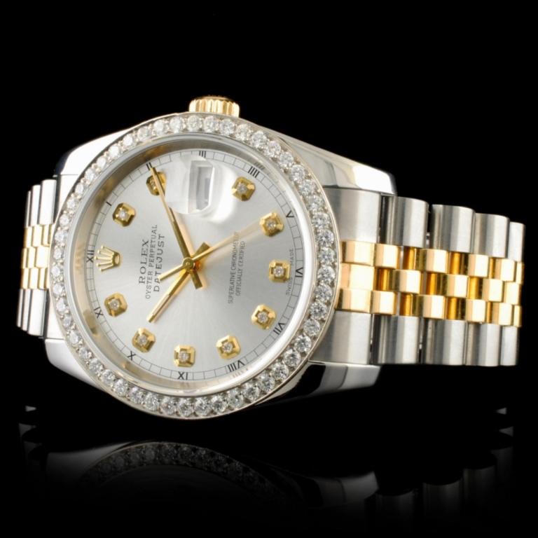 Rolex DateJust 116233 18K YG/SS Diamond 36MM Watch