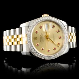 Rolex DateJust 116233 18K YG/SS Diamond 36MM Watch