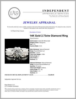 14K Gold 2.73ctw Diamond Ring