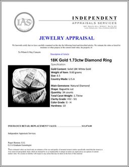 18K Gold 1.73ctw Diamond Ring