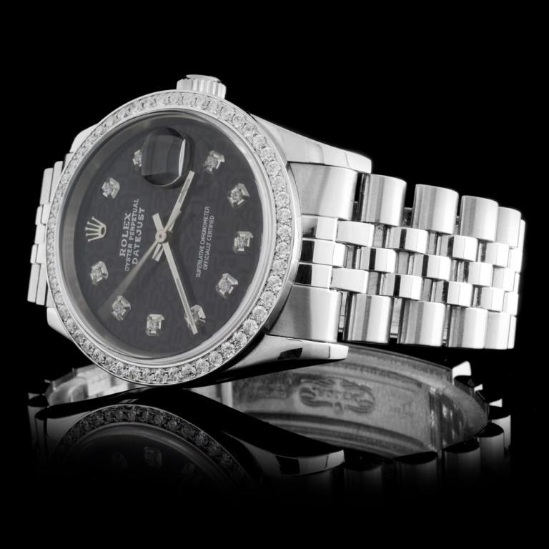 Rolex SS DateJust Diamond 36MM Wristwatch