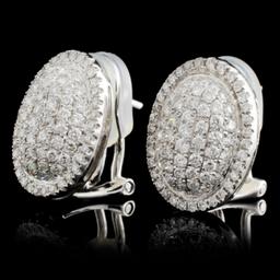 18K White Gold 1.17ct Diamond Earrings