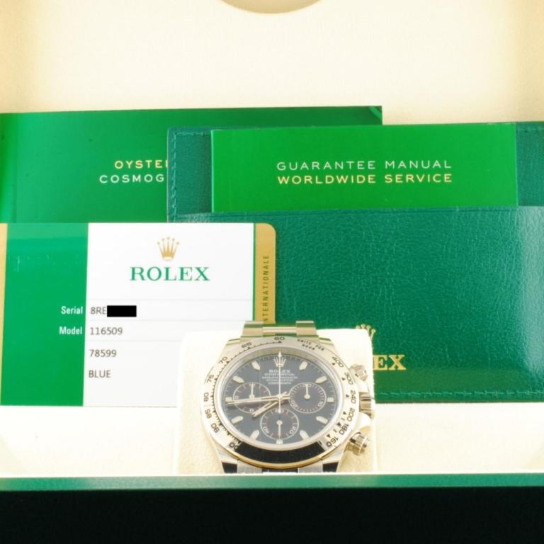 Rolex Daytona 18K Gold Blue Dial Cosmograph