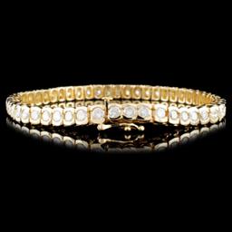 14K Gold 8.12ctw Diamond Tennis Bracelet