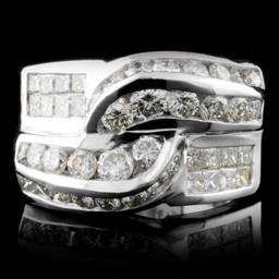 18K White Gold 2.18ctw Diamond Ring