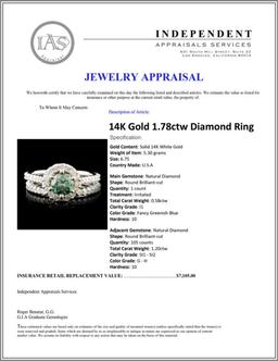 14K Gold 1.78ctw Diamond Ring