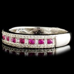 14K Gold 0.19ct Ruby & 0.25ctw Diamond Ring