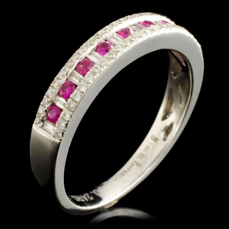 14K Gold 0.19ct Ruby & 0.25ctw Diamond Ring