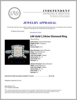 14K Gold 1.54ctw Diamond Ring