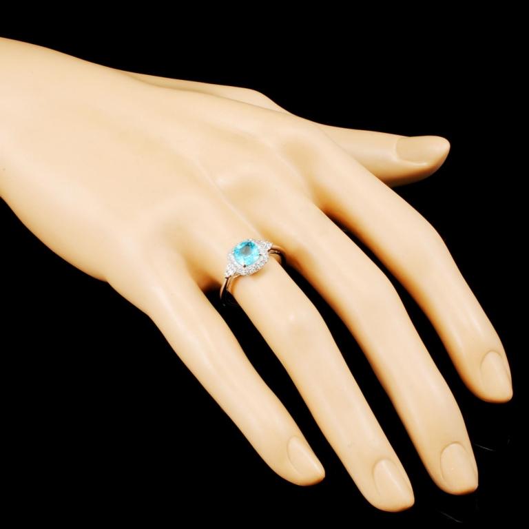 14K Gold 0.76ct Apatite & 0.30ctw Diamond Ring