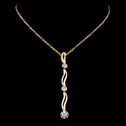 14K Gold 0.25ctw Diamond Pendant