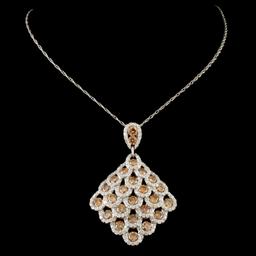 14K Gold 4.09ctw Diamond Pendant