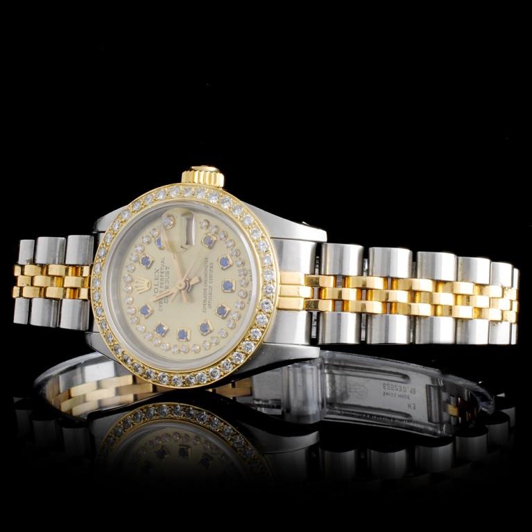 Rolex YG/SS DateJust 1.00ct Diamond Ladies Watch