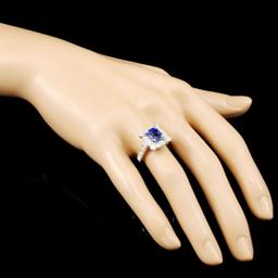 18K Gold 2.01ct Tanzanite & 1.04ctw Diamond Ring