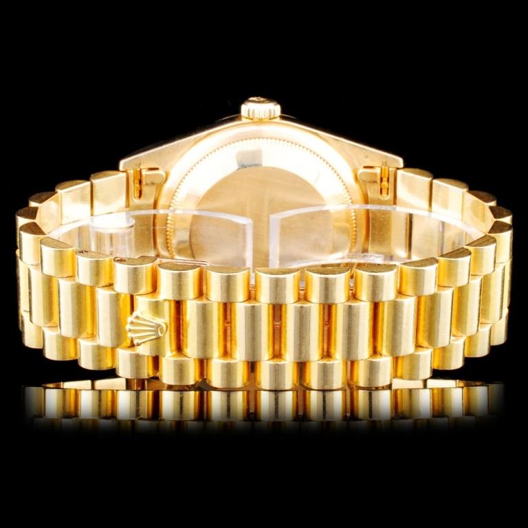 Rolex 18K YG Day-Date Men's Diamond Watch