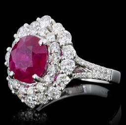 18K Gold 3.23ct Ruby & 1.51ct Diamond Ring