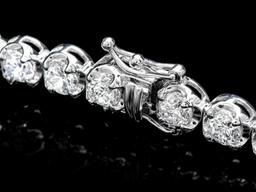 18k White Gold 10.00ct Diamond Tennis Bracelet