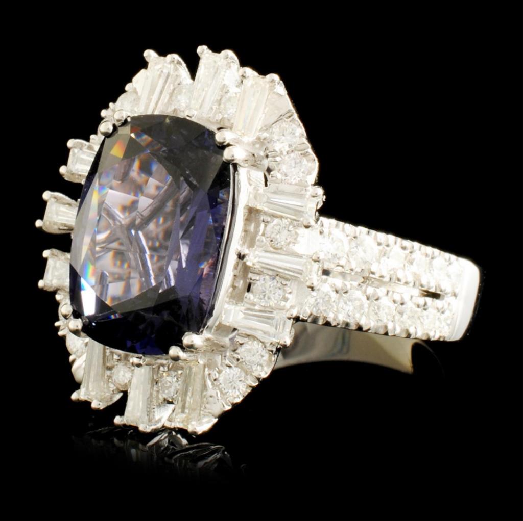 14K Gold 4.13ct Spinel & 1.07ctw Diamond Ring