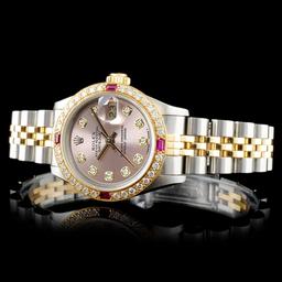 Rolex DateJust 18K/SS Diamond Ladies Watch