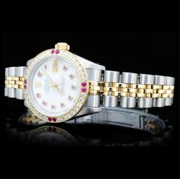 Rolex YG/SS DateJust 1.00ct Diamond Ladies Watch