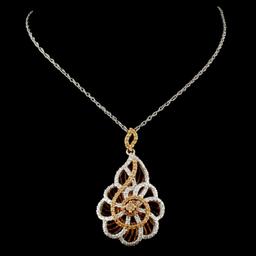 14K Gold 1.06ctw Diamond Pendant